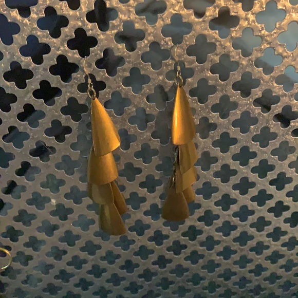 Gold filled long dangle earrings - Picture 4 of 5